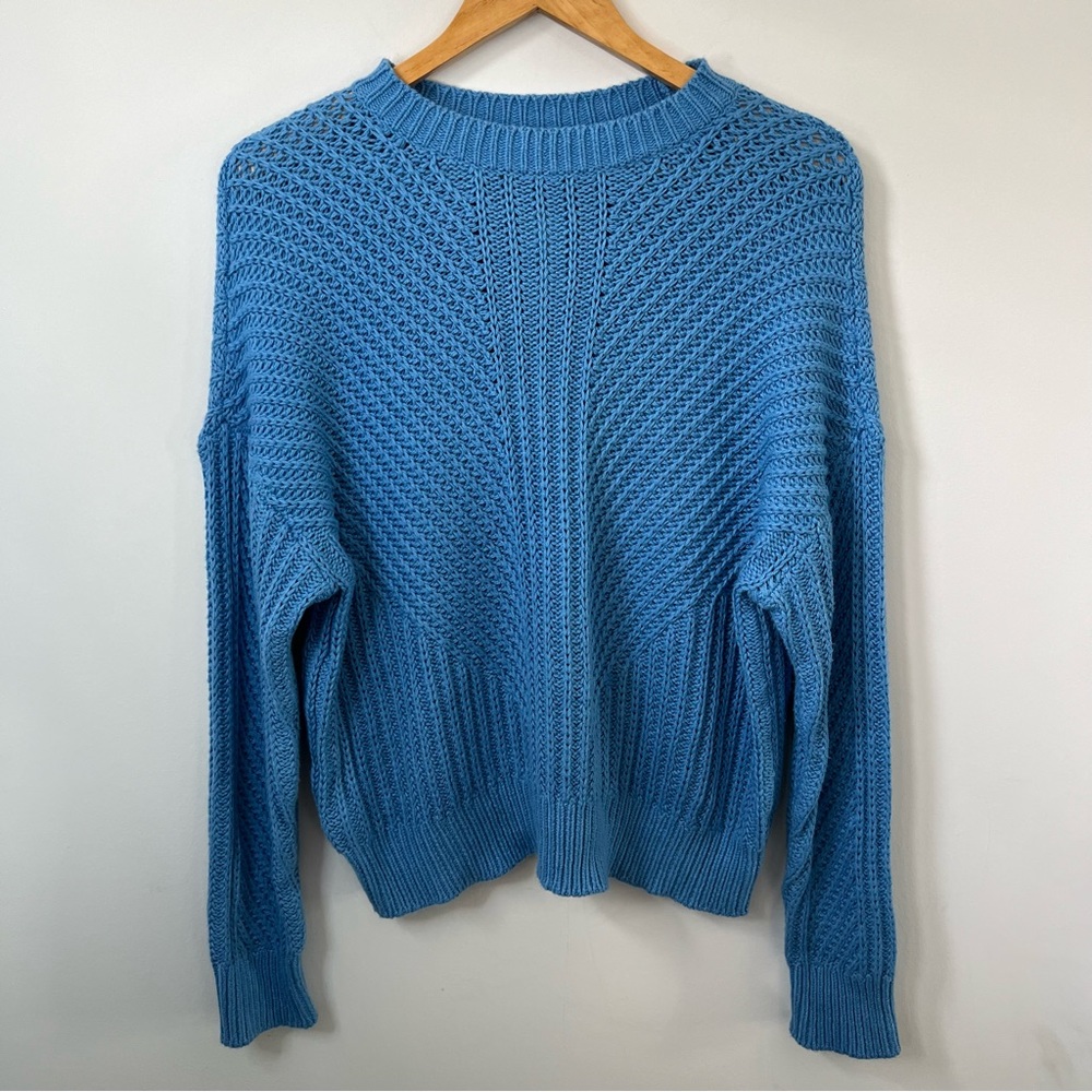 Ann Taylor Blue Crew Neck Sweater
